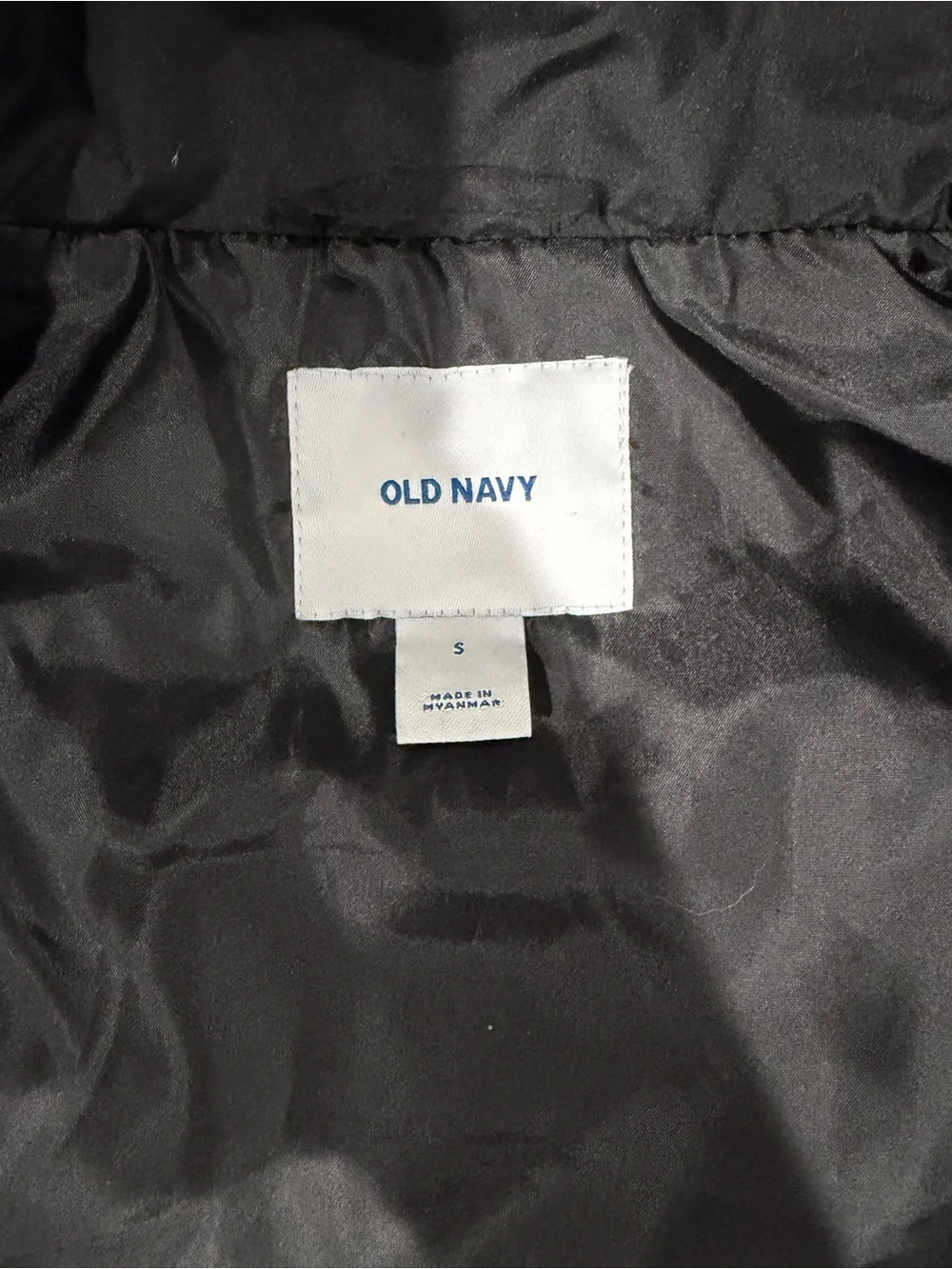 Old Navy Black Quilted Sleeveless Vest
